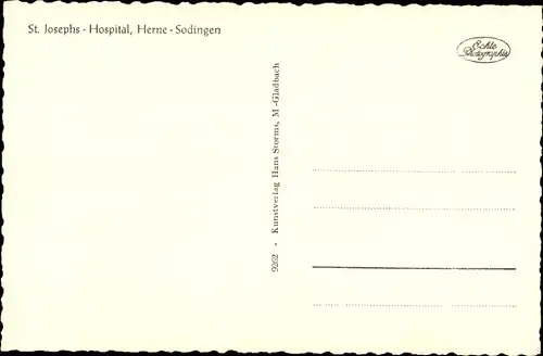 Ak Sodingen Herne im Ruhrgebiet, St. Josephs Hospital