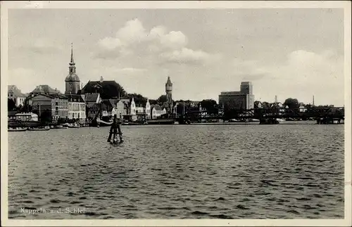 Ak Kappeln an der Schlei, Stadt vom Wasser aus gesehen