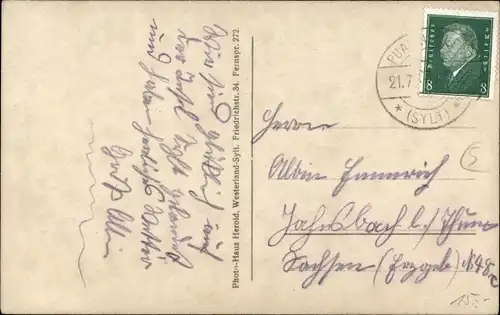 Ak Insel Sylt in Nordfriesland, Puan Klent, Dünen, Strand