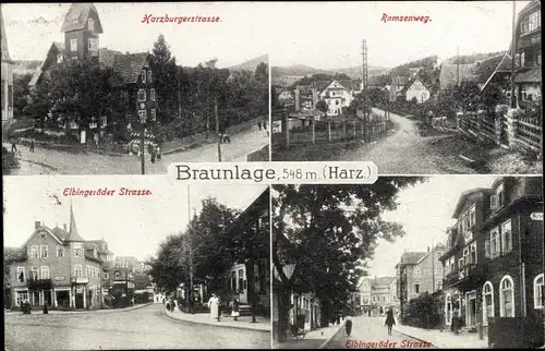 Ak Braunlage im Oberharz, Straßenansichten