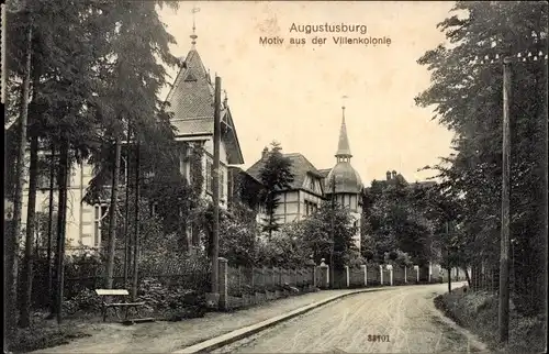 Ak Augustusburg im Erzgebirge, Villenkolonie