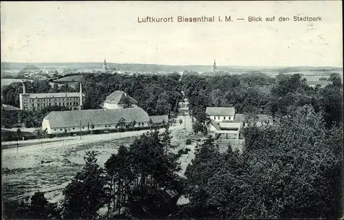 Ak Biesenthal in Barnim, Blick auf den Stadtpark und die Umgebung