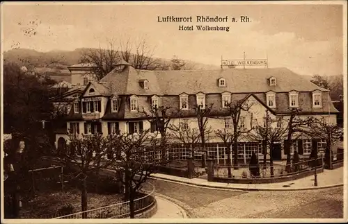 Ak Rhöndorf Bad Honnef am Rhein, Hotel Wolkenburg