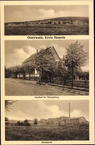 Ak Osterwald Salzhemmendorf, Gasthof Dannenberg, Glasfabrik