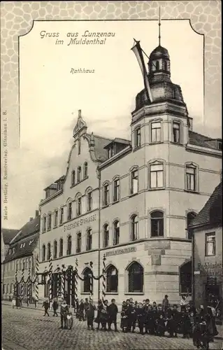 Ak Lunzenau in Sachsen, Rathaus