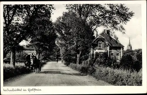 Ak Todenbüttel in Holstein, Straße, Pferdefuhrwerk