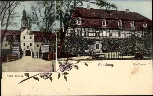 Ak Annaburg Sachsen Anhalt, Schloss, Oberförsterei