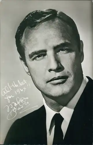 Ak Schauspieler Marlon Brando, Portrait, Autogramm