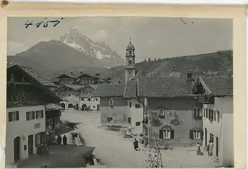 6 Glasnegative Mittenwald in Bayern, Kirche, verschiedene Ansichten