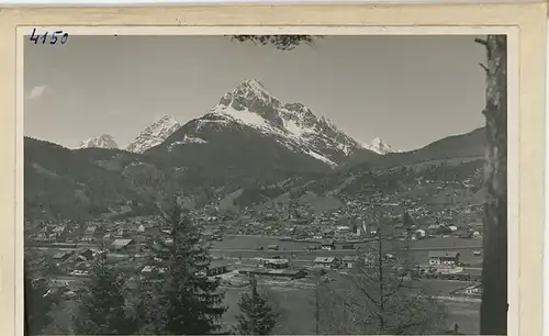 6 Glasnegative Mittenwald in Bayern, Kirche, verschiedene Ansichten