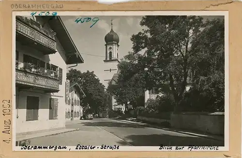 7 Glasnegative Oberammergau in Bayern, Ettaler Straße, Telegramm etc.