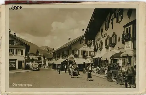 7 Glasnegative Oberammergau in Bayern, Ettaler Straße, Telegramm etc.