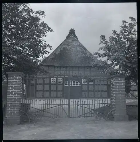 9 Zelluloid Negative Aschwarden Schwanewede in Niedersachsen, Mühle, Haus, Wald