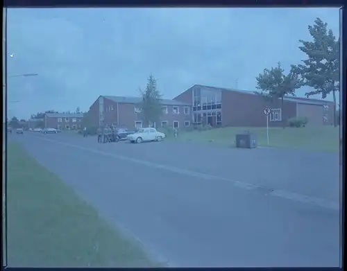 8 Zelluloid Negative Schwanewede in Niedersachsen, Schule, Friedhof, Geschäft