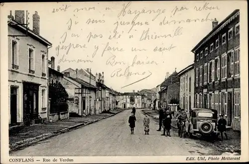 Ak Conflans Jarny Meurthe et Moselle, Rue de Verdun