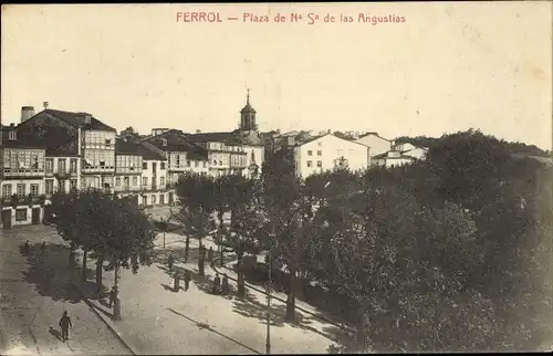 Ak Ferrol Galicia, Blick auf den Platz