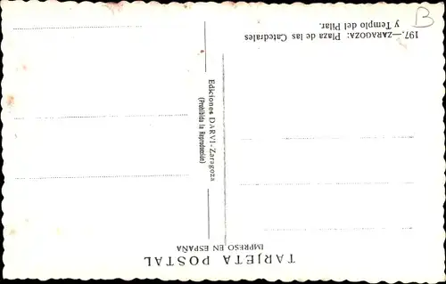 Ak Zaragoza Saragossa Aragonien, Kathedralenplatz, Pilar-Tempel