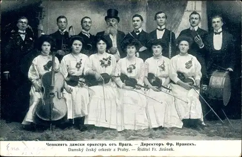 Ak Praha Prag Tschechien, Damsky cesky orkestr z Prahy, Riditel Fr. Jiranek