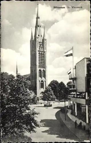 Ak Hilversum Nordholland Niederlande, St.-Veits-Kirche