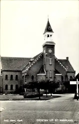 Ak Sint Annaland Zeeland Niederlande, N. H. Kirche