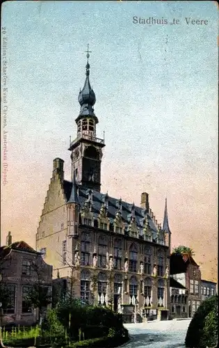 Ak Veere Zeeland Niederlande, Rathaus