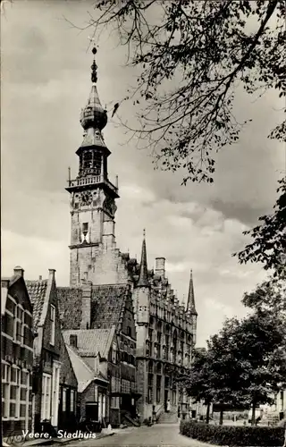 Ak Veere Zeeland Niederlande, Rathaus