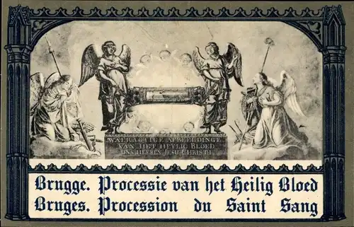 Ak Bruges Brügge Flandern Westflandern, Processie van het Heilig Bloed