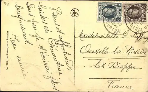 Ak Kortrijk Courtrai Westflandern, Kazerne van de Regimentsschool