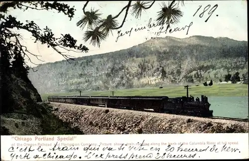 Ak Chicago Portland Special der Oregon Railroad and Navigation Company