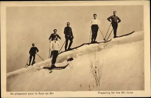 Ak bereitet sich auf die Skisprungschanze vor