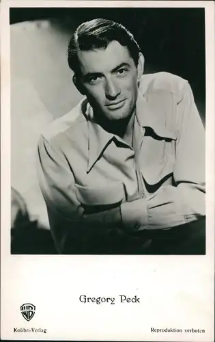 Ak Schauspieler Gregory Peck, Portrait