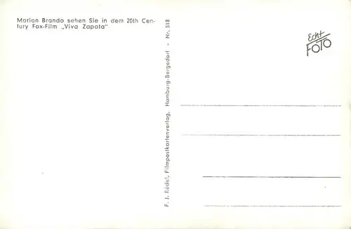 Ak Schauspieler Marlon Brando, Portrait, Film Viva Zapata