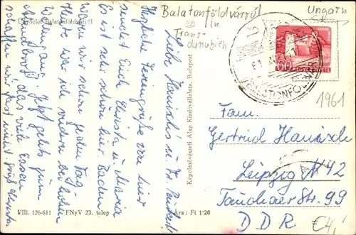 Ak Balatonföldvár Ungarn, Teilansichten, Panorama, Hotel