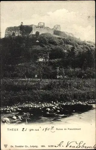 Ak Theux Wallonien Lüttich, Ruines de Franchimont