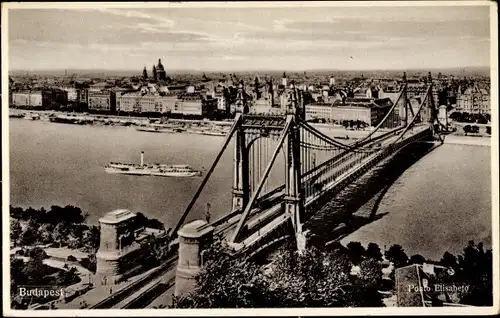 Ak Budapest Ungarn, Elisabeth Brücke