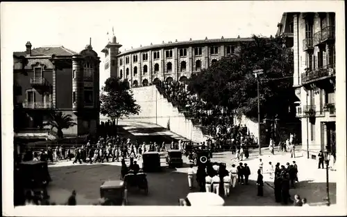 Ak Donostia San Sebastian Baskenland, Aufstieg zur Stierkampfarena