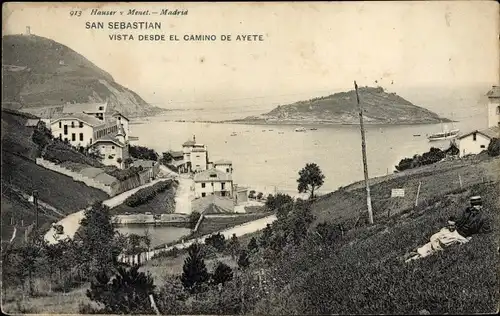 Ak Donostia San Sebastián Baskenland, Blick vom Camino de Ayete