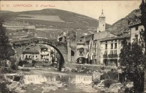 Ak Camprodon Katalonien, Der Pont Nou