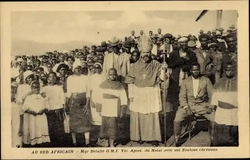 Ak Zulus, Bischof Detalle OMI Vic. Geburtspost