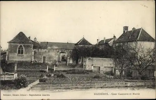 Ak Maidières Meurthe et Moselle, Cour Casenove und Rathaus