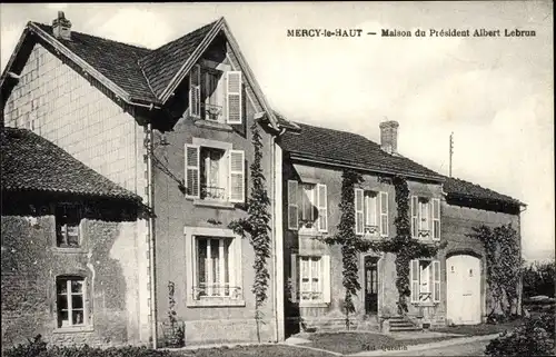 Ak Mercy le Haut Meurthe et Moselle, Haus des Präsidenten Albert Lebrun