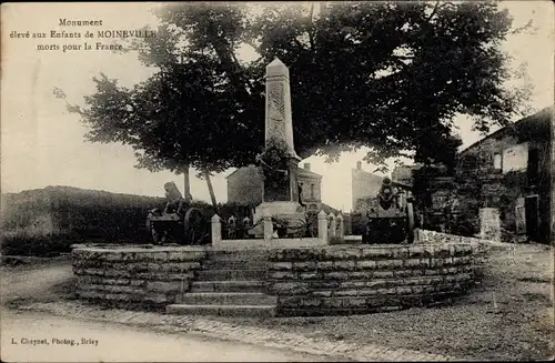 Ak Moineville Meurthe et Moselle, Denkmal für die Kinder, die für Frankreich gestorben sind