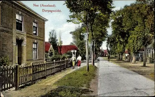 Ak Nes Ameland Friesland Niederlande, Blick auf das Dorf