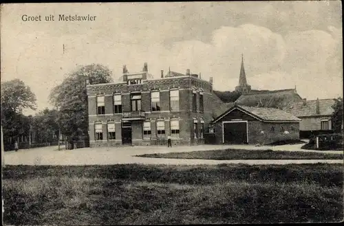 Ak Metslavian Friesland Niederlande, Rathaus