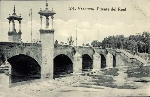 AK Stadt Valencia Spanien, Puente del Real