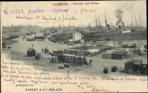 AK Stadt Valencia Spanien, Puerto del Grao