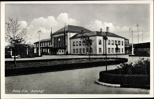 Ak Flöha in Sachsen, Bahnhof