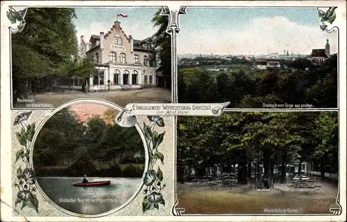Ak Groitzsch in Sachsen, Etablissement Wiprechtsburg, Restaurant