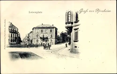 Ak Pforzheim im Schwarzwald, Luisenplatz