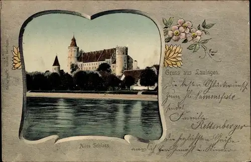 Passepartout Ak Lauingen an der Donau, Altes Schloss